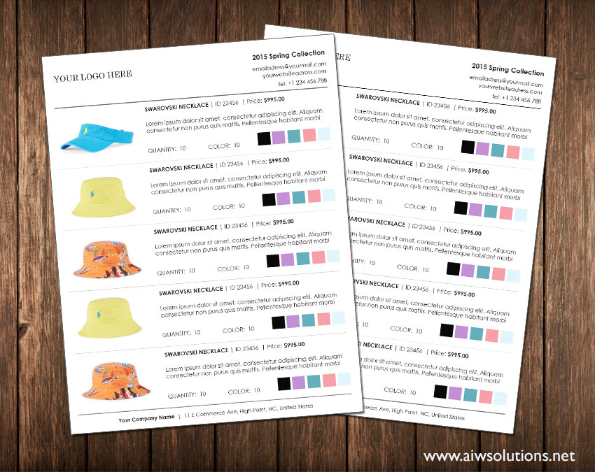line sheet template word