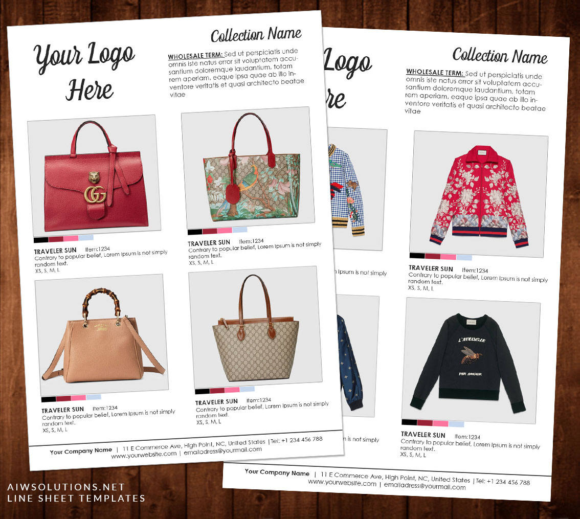 free product catalog template for word