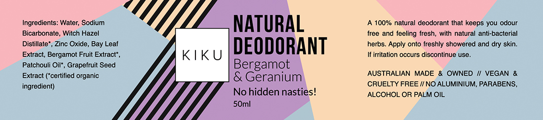 natural deodorant label design 