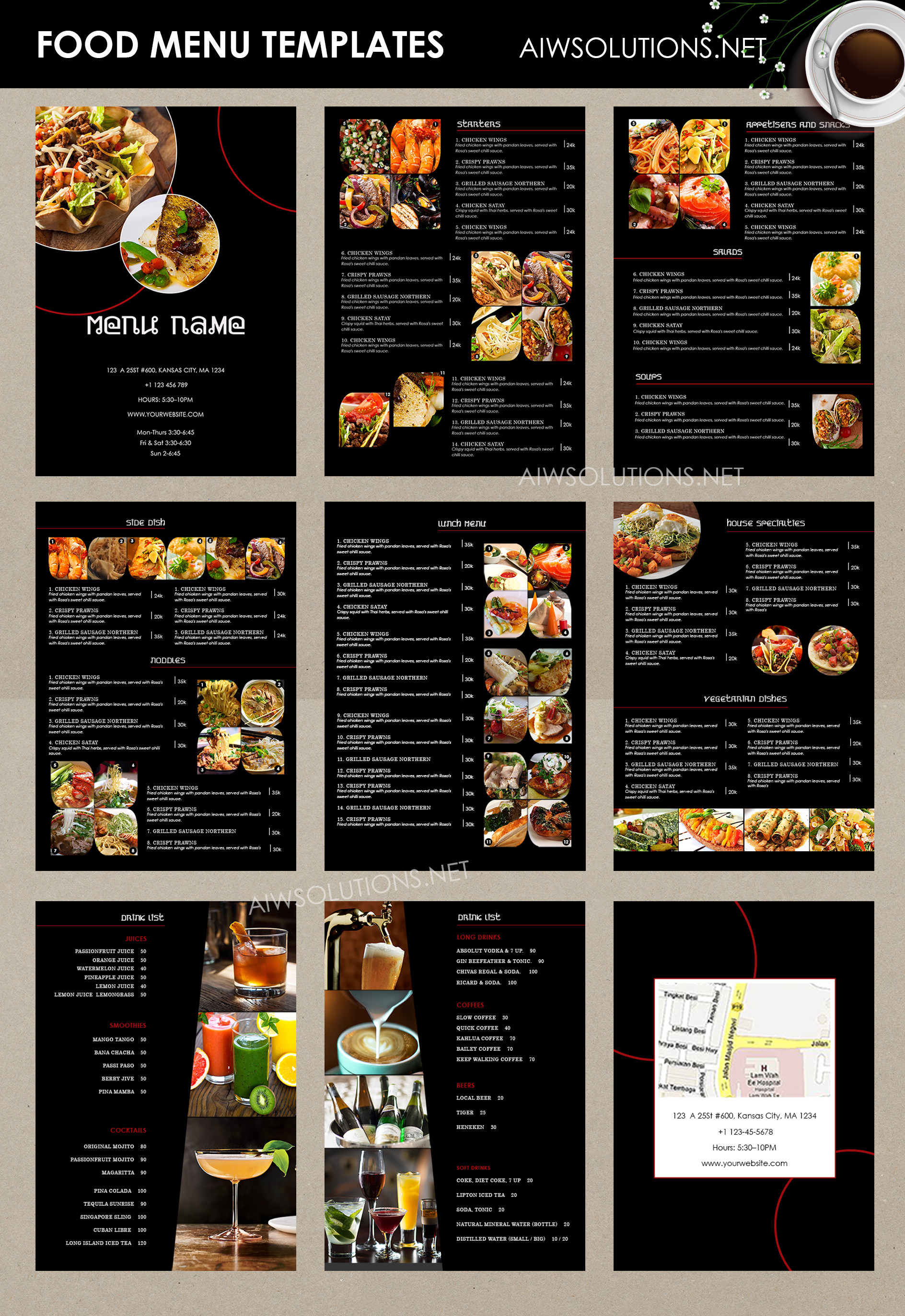 menu designs